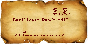Bazilidesz Renátó névjegykártya